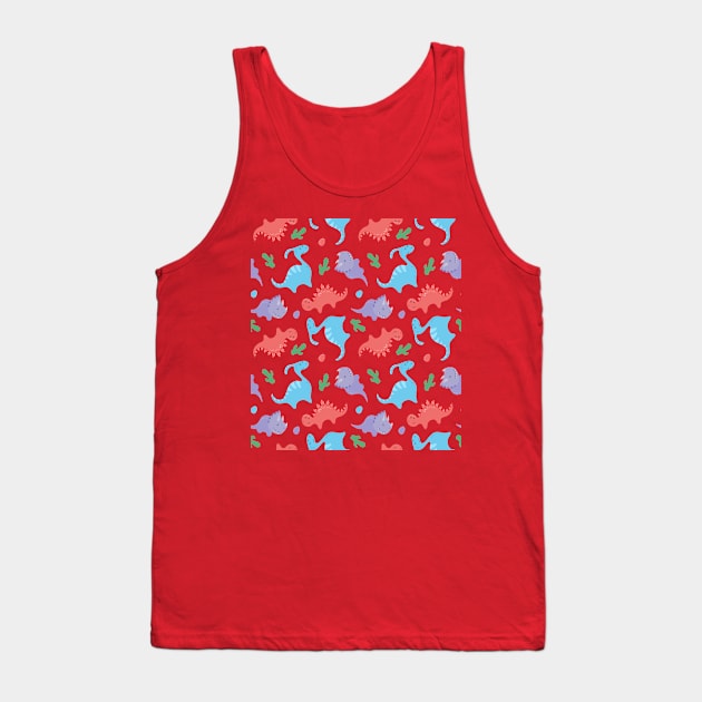 Cute pattern with dinosaurs Tank Top by RubyCollection